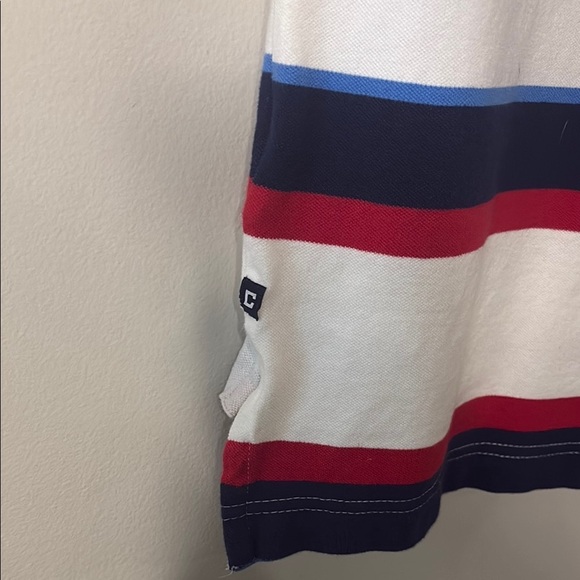 Chaps Red and Blue Polo Shirt Classic Striped Design - Picture 9 of 14
